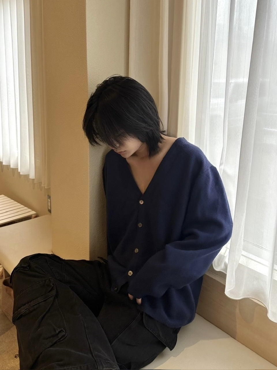 【LUV CODE】simple knit cardigan (4color)