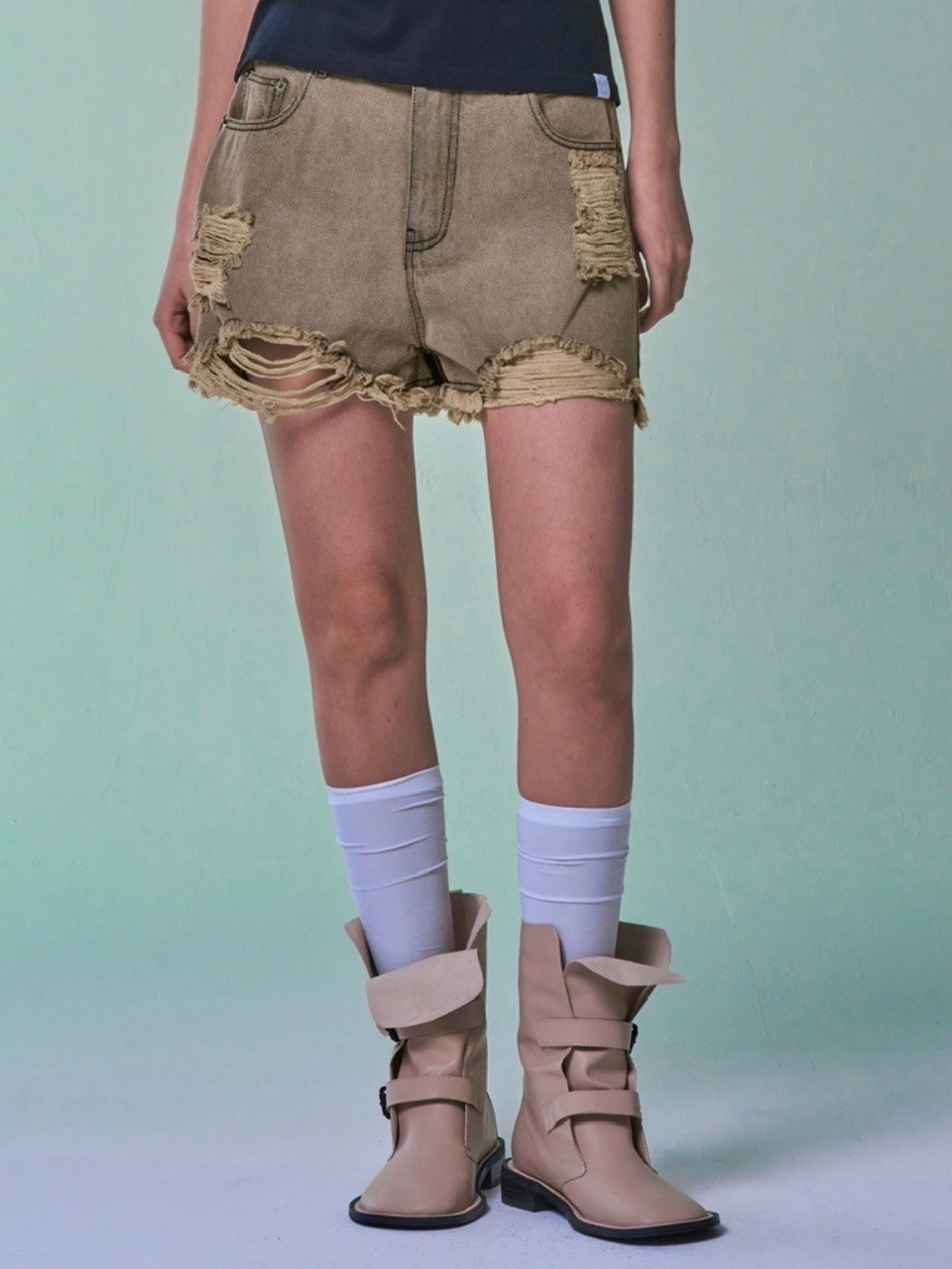 【FANCY CLUB】VINTAGE DENIM SHORTS / 【ファンシークラブ】ビンテージデニムショートパンツ