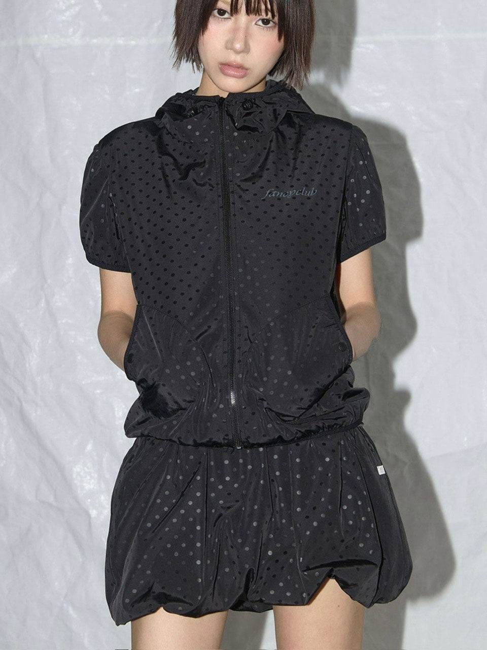 【FANCY CLUB】DOT NYLON BALLOON SKIRT