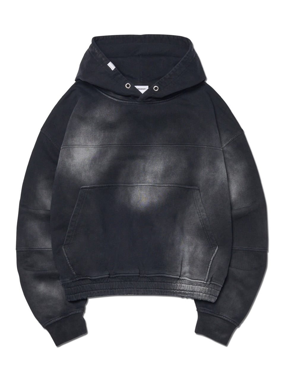 【NOMANUAL】STAIN WASHED HOODIE / 【ノーマニュアル】ステインウォッシュド長袖パーカー