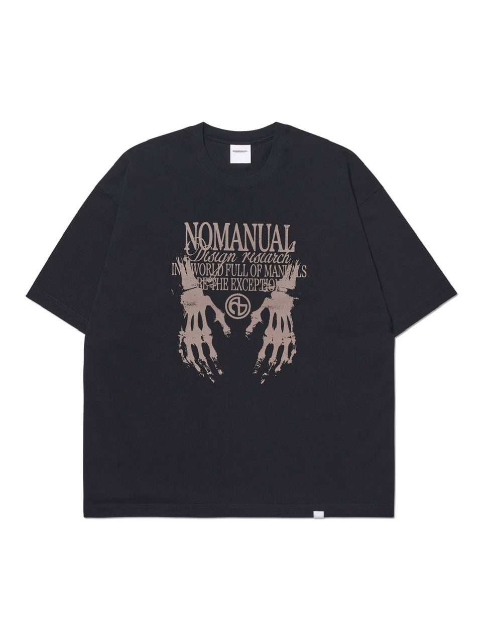 【NOMANUAL】SKELETON HANDS T-SHIRT / 【ノーマニュアル】スケルトンハンドロゴ半袖Tシャツ