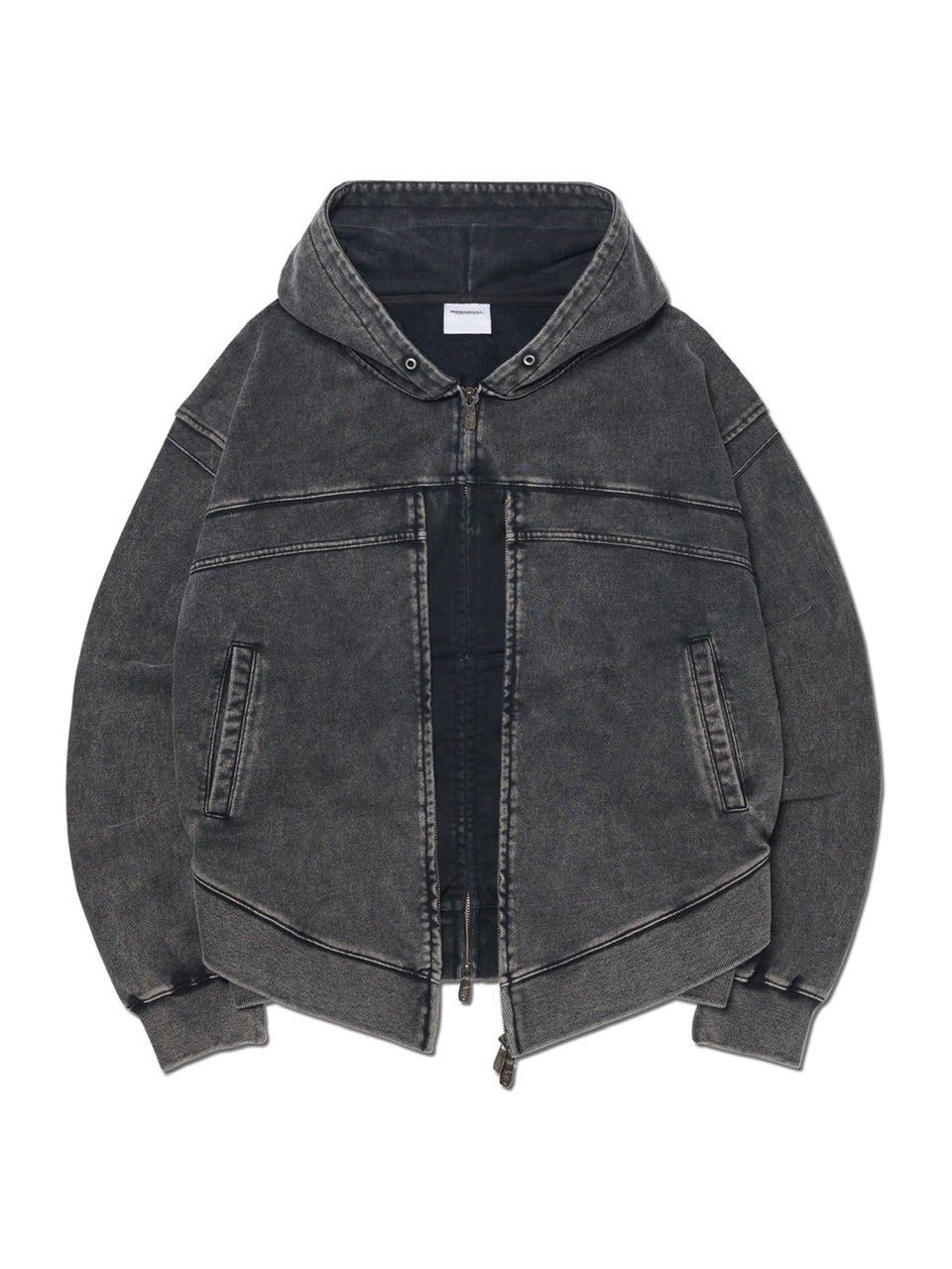 【NOMANUAL】VINTAGE LAYER HOODED ZIP-UP / 【ノーマニュアル】ビンテージレイヤードジップアップパーカー