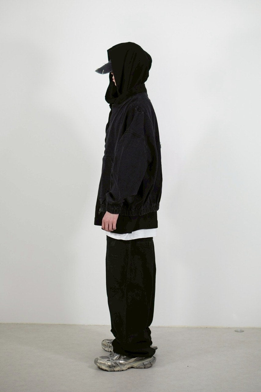 【Chikashitsu +】denim flight bomber jacket (2color)