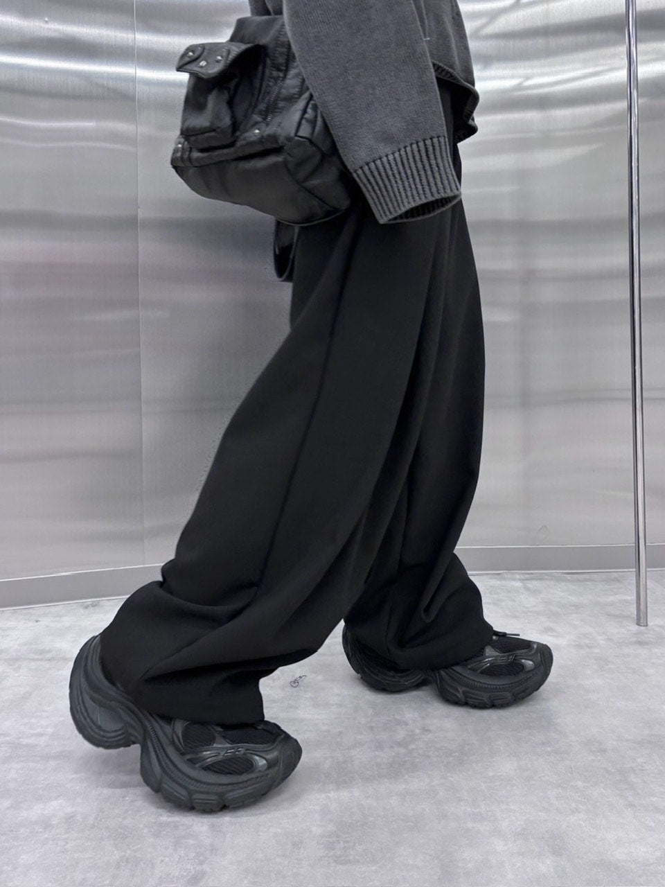 受注制【nmtc +】pin tuck wide slacks (2color)