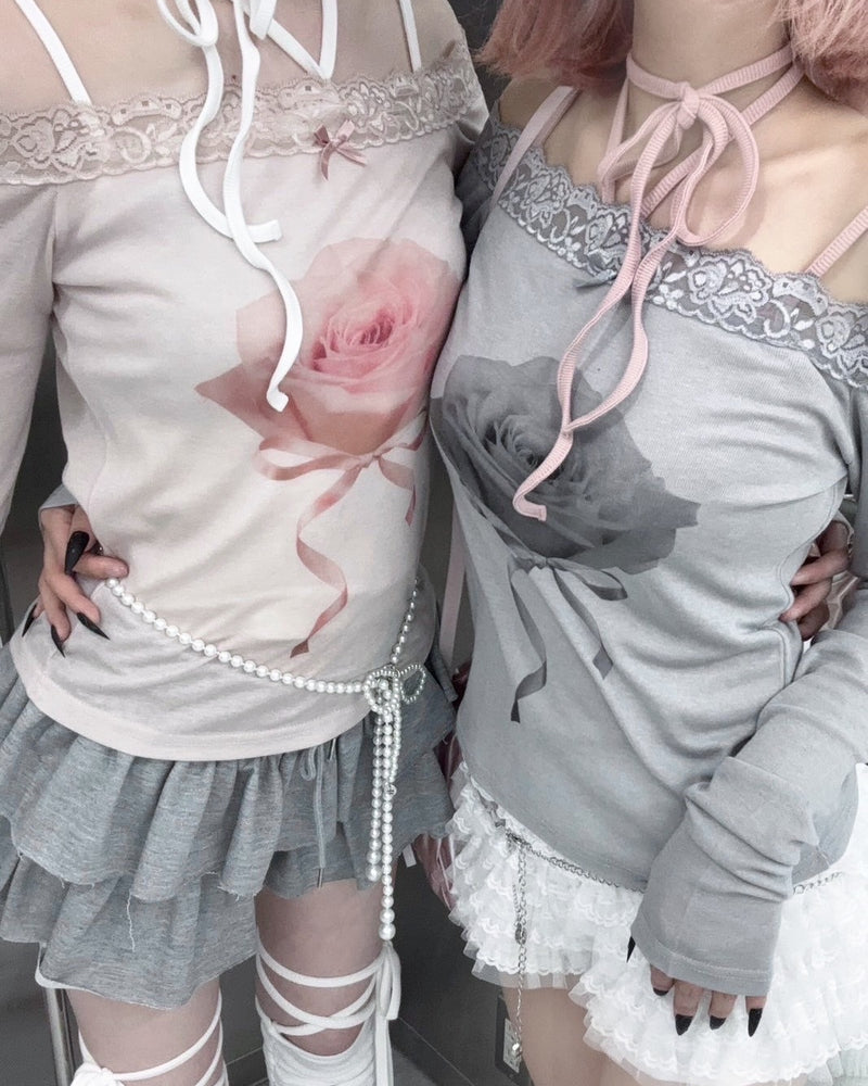 受注制【nmtc +】rose off long sleeve (3color)