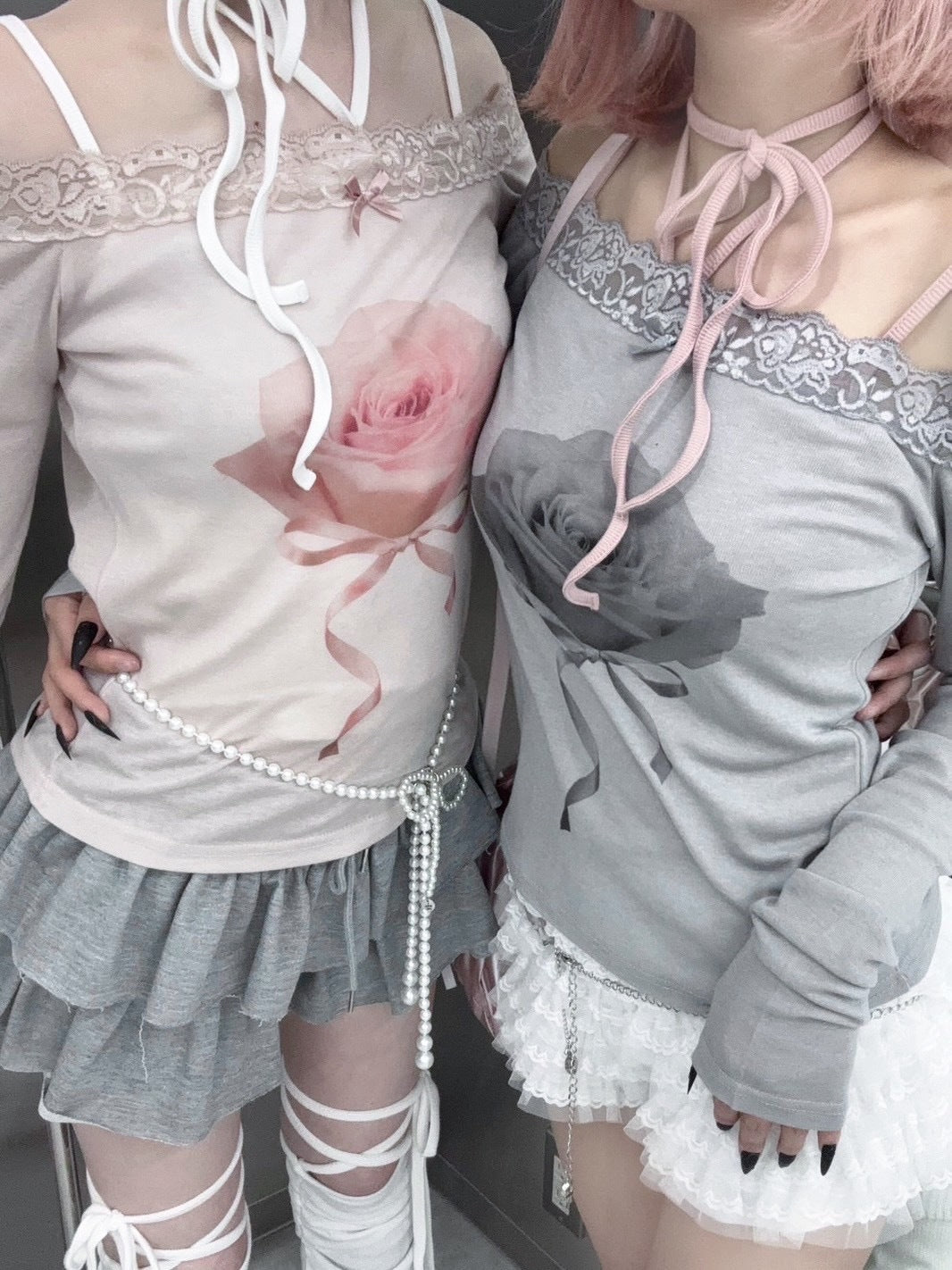 受注制【nmtc +】rose off long sleeve (3color)