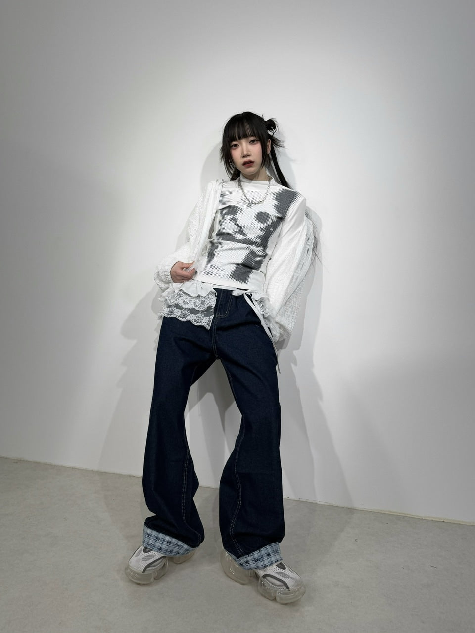 国際配送【Nerd out XU】mosaic cat long sleeve (2color)