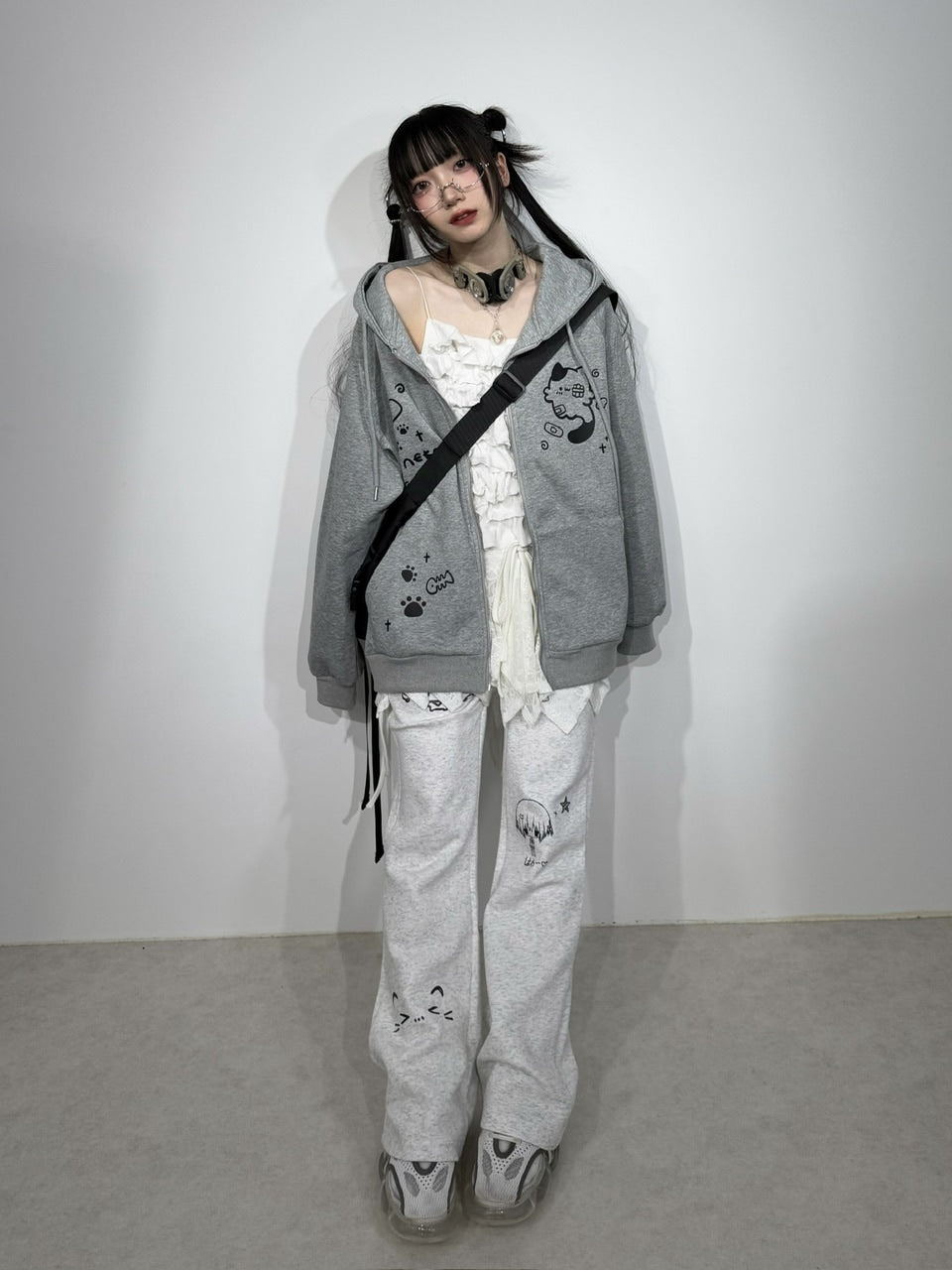 国際配送【Nerd out XU】neko!! sweat pants (2color)