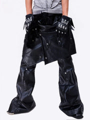 【Cozy world Wide】"005 CHAOS DREAM" LEATHER SKIRT PANTS