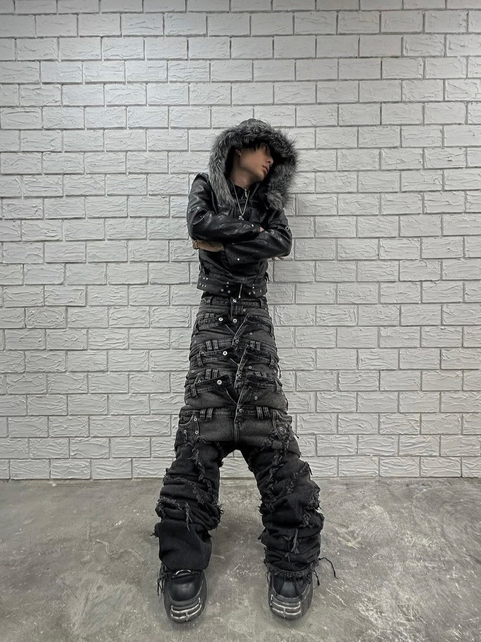 【Cozy world Wide】00 KNIGHT CLUB BAGGY FLARE JEANS