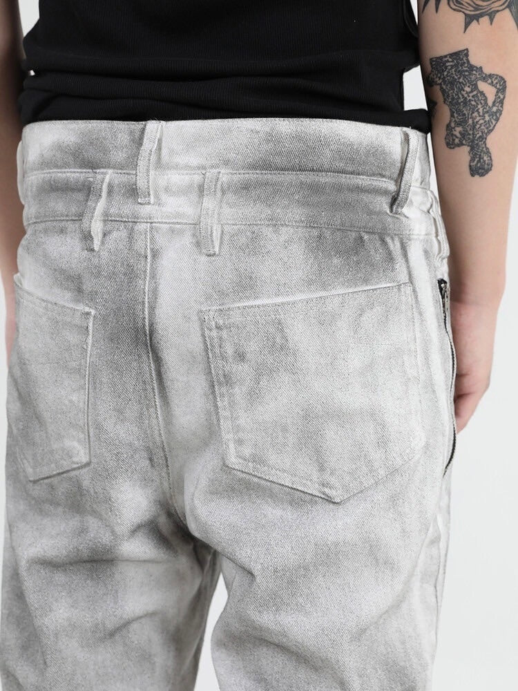 【BEBOF】SPRAY WASHING FLARE DENIM PANTS