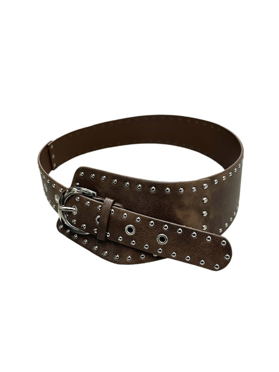 受注制【Never mind the XU】wide studs belt (3color)