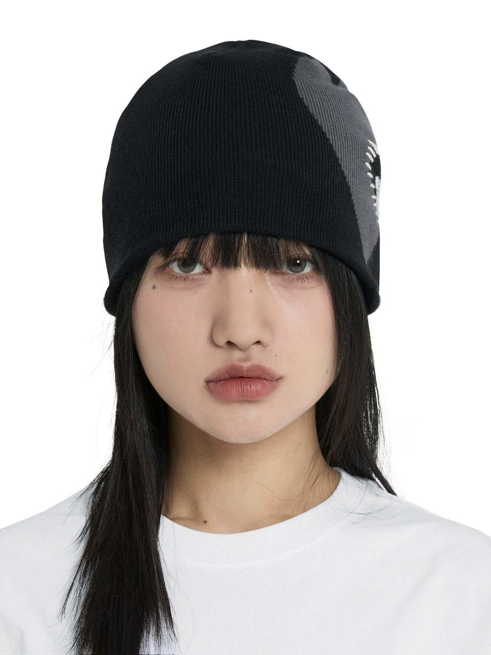 【OY】STITCHED HEART BEANIE