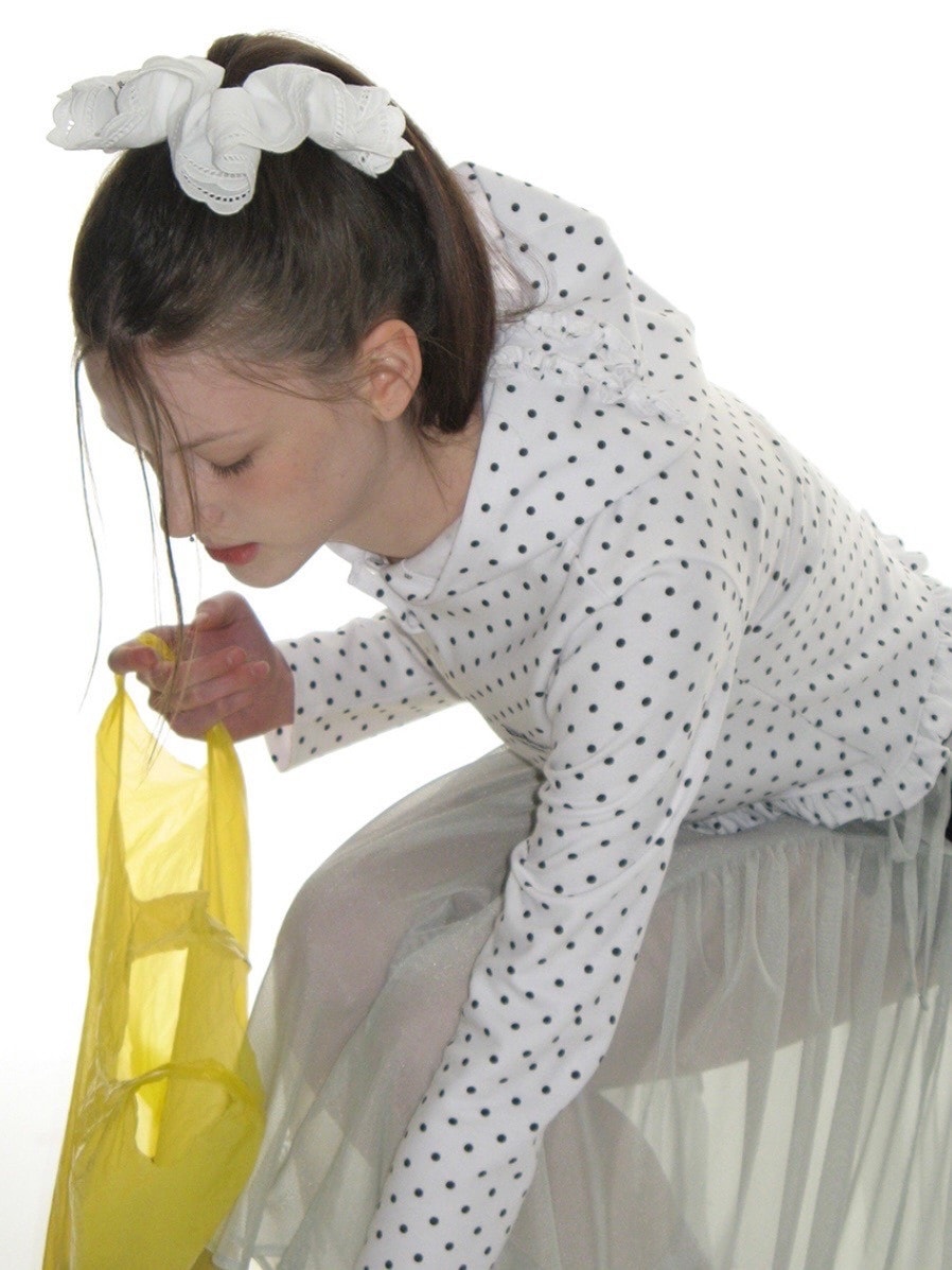 【CRANK】COTTON FRILL BIG SCRUNCHY / 【クランク】コットンフリルビッグシュシュ