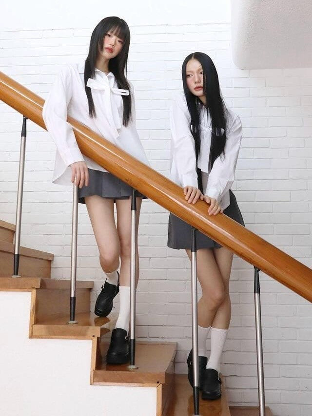 【Uglyshadow】TIE HALF SHIRT