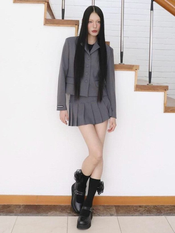 【Uglyshadow】BURTON MINI PLEATS SKIRT