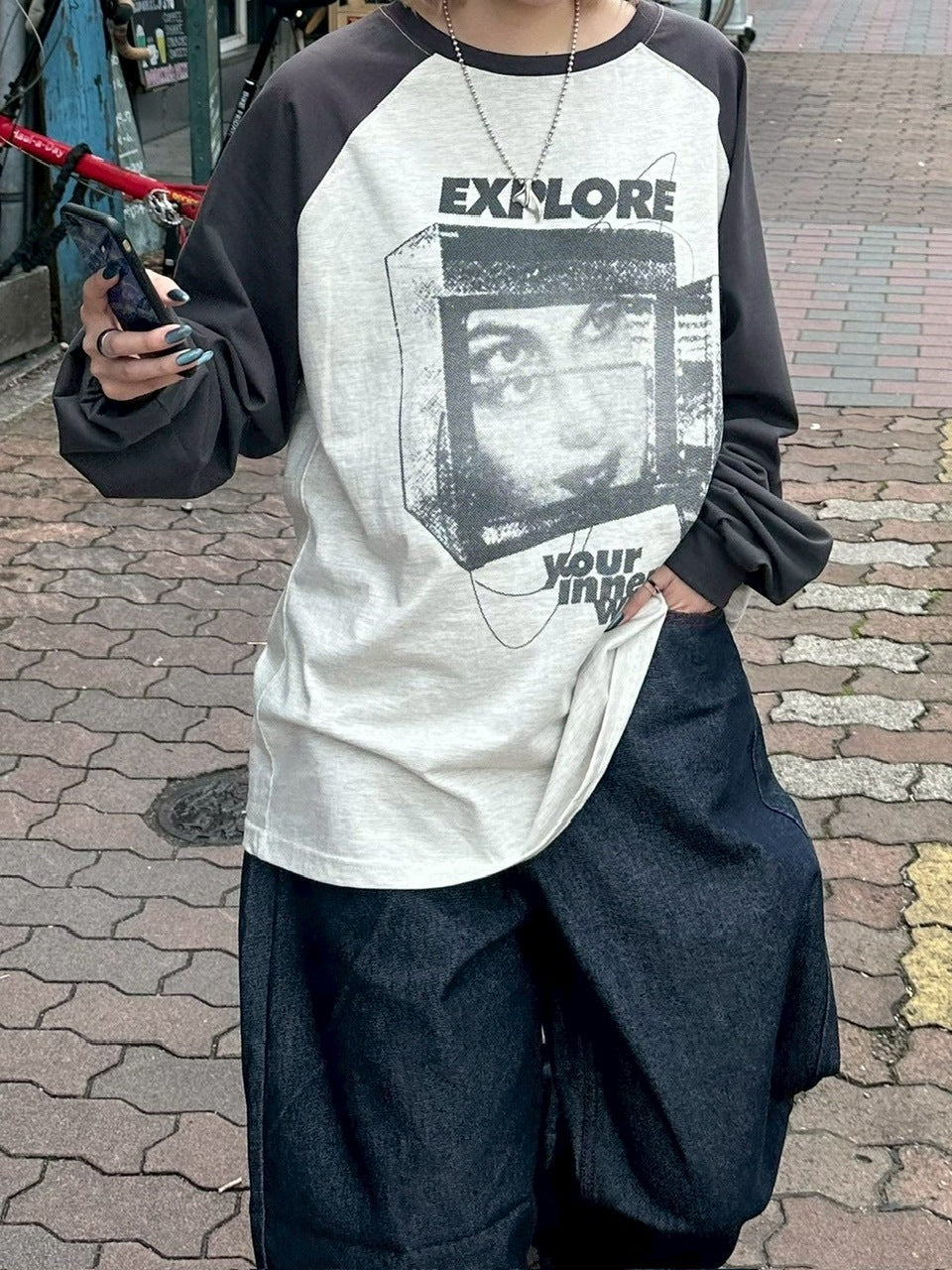 受注制【youll】explore raglan long sleeve tee