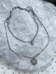 受注制【nmtc +】heart wire layered necklace