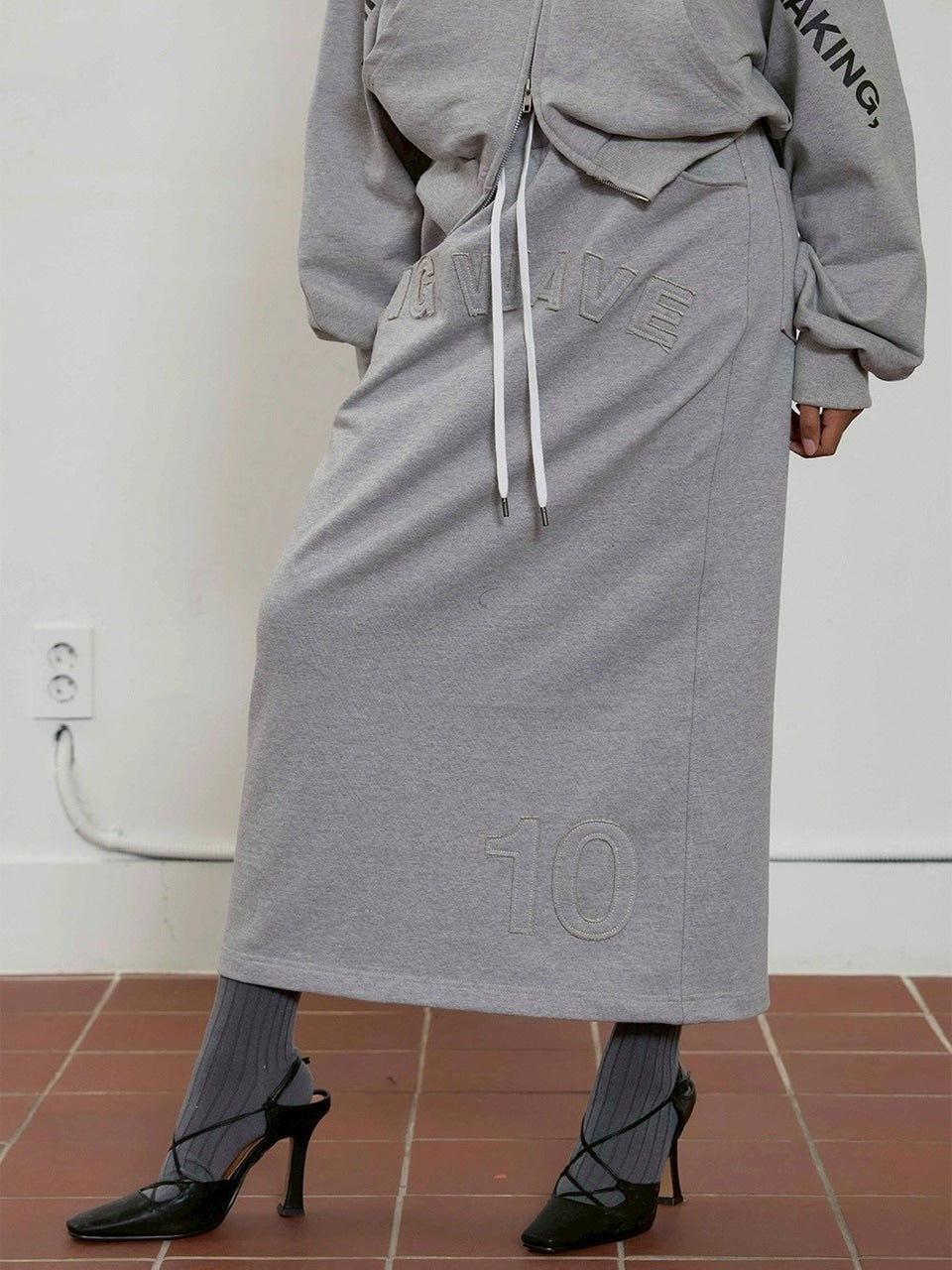 【ESC STUDIO】big waves long skirt