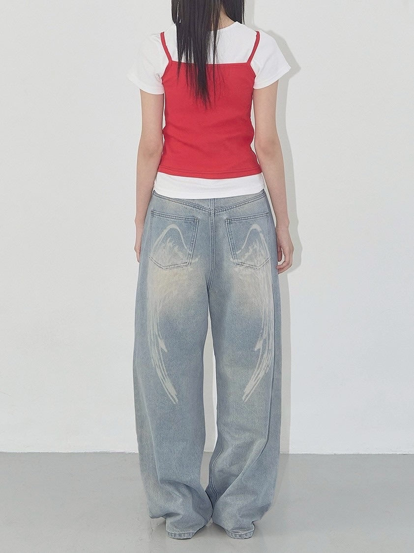 【FANCY CLUB】3-WAY LETTERING CORSAGE TEE