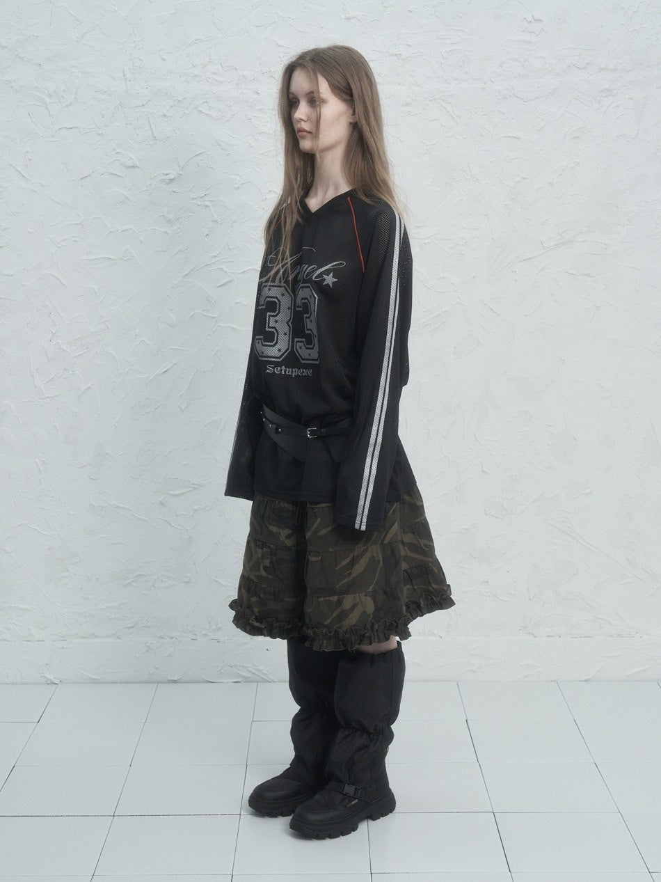 【SETUP‐EXE】V-NECK MESH SPORTS T