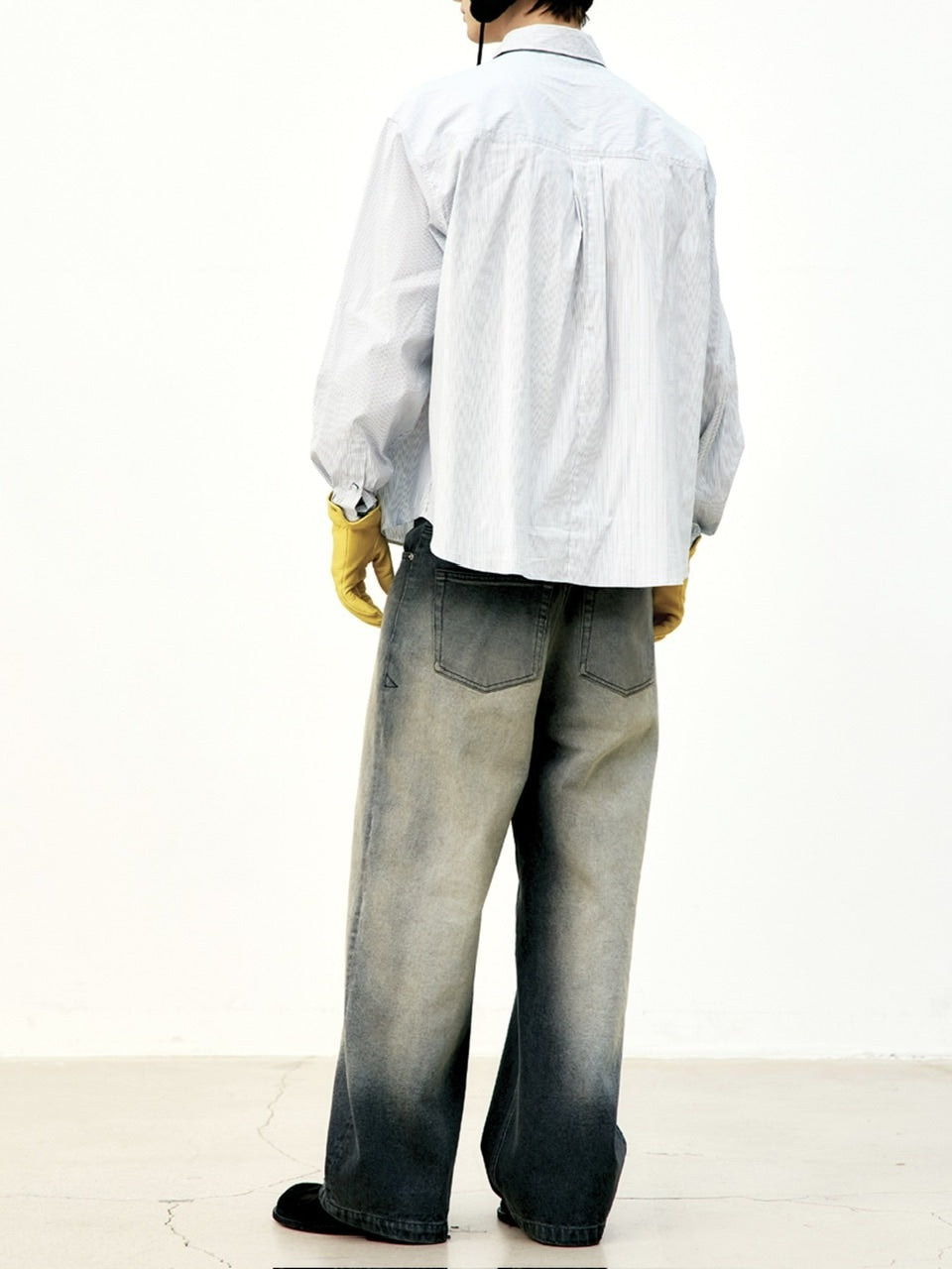 【COOR】MULTI-PIN STRIPDO OVERSIZDO SHIRT