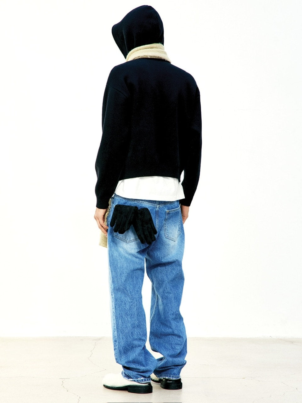 【COOR】DOUBLE FACE WOOL AND BLEND HOODIE ZIP-UP