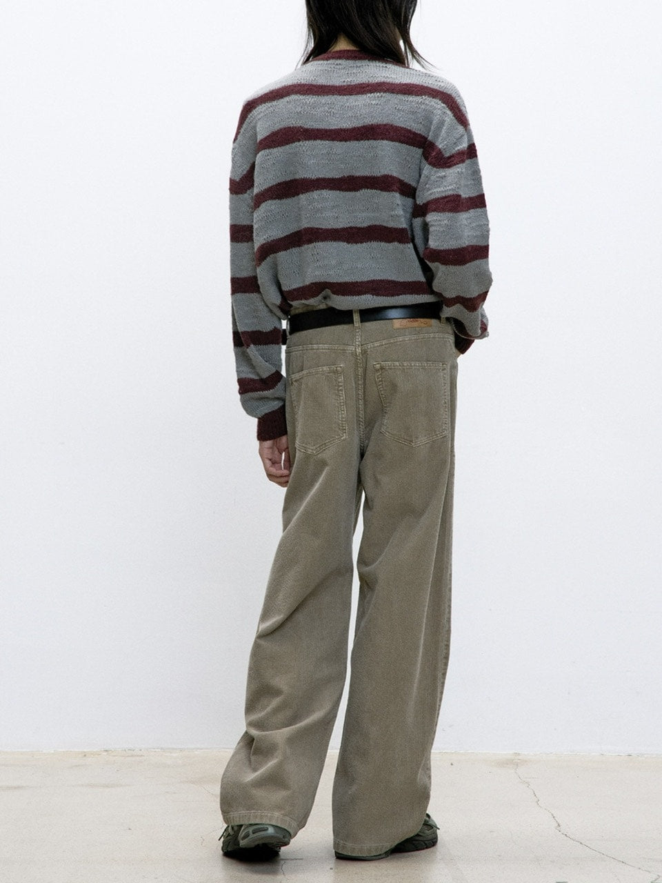 【COOR】HAIRY STRIPE KNIT
