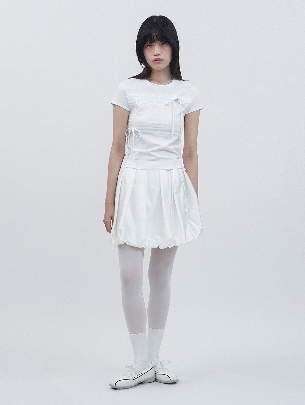 【TUOMIO】SATIN BALLOON SKIRT