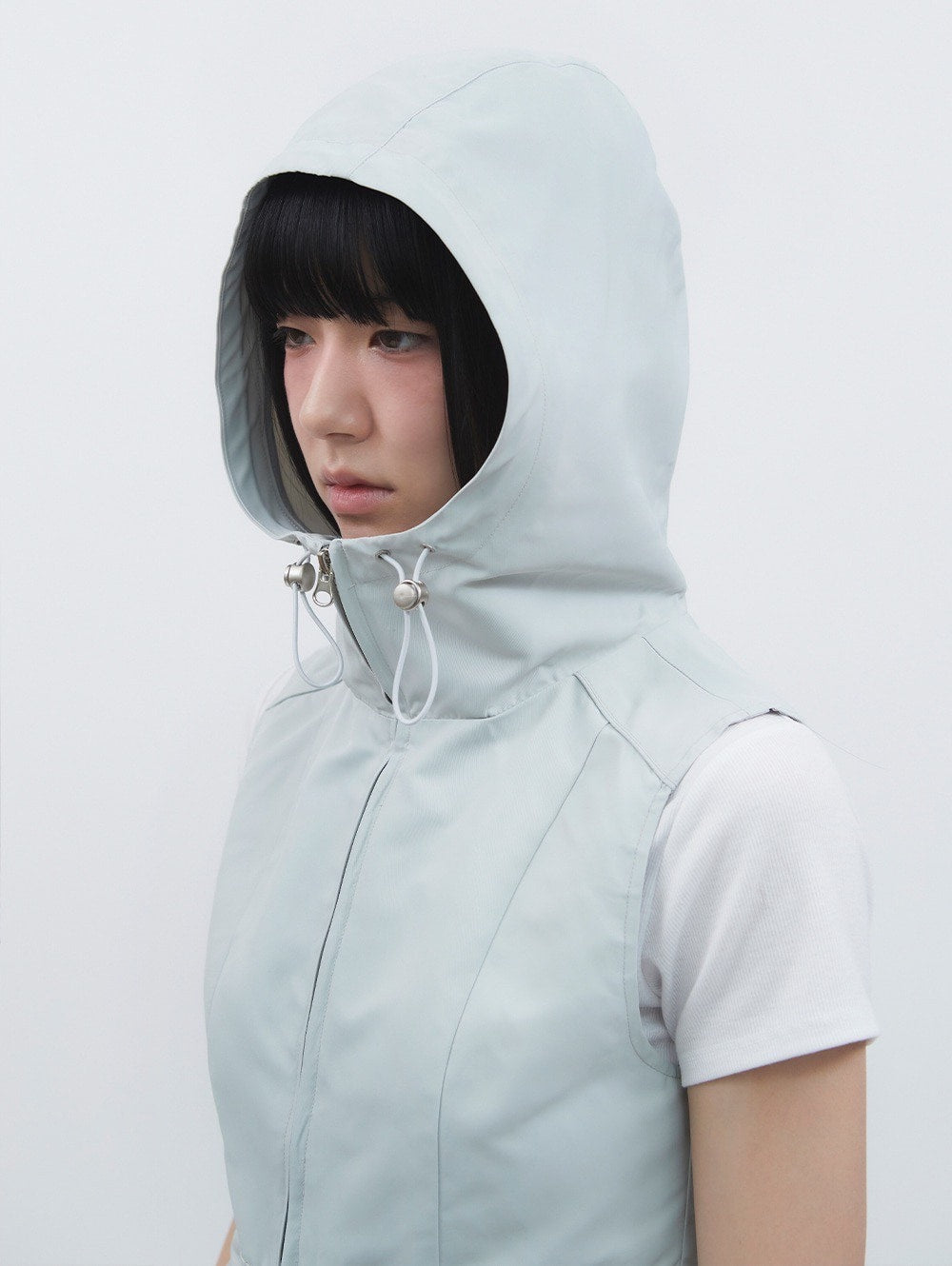【TUOMIO】NYLON HOODED VEST
