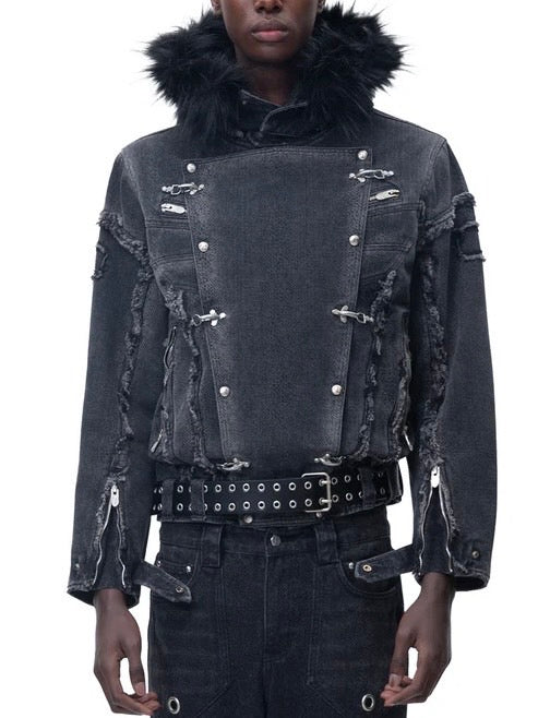 【The Boy Has No Patience】BLOOD MOON NIGHT SNAKE PRINT JACKET