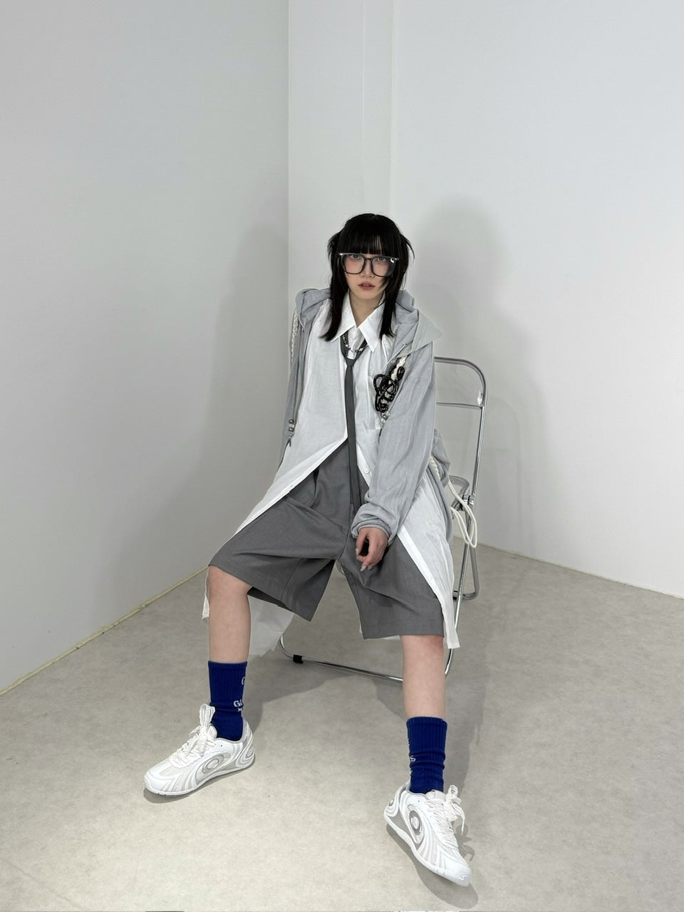 国際配送【Nerd out XU】Bermuda slacks tuck pants (2color)