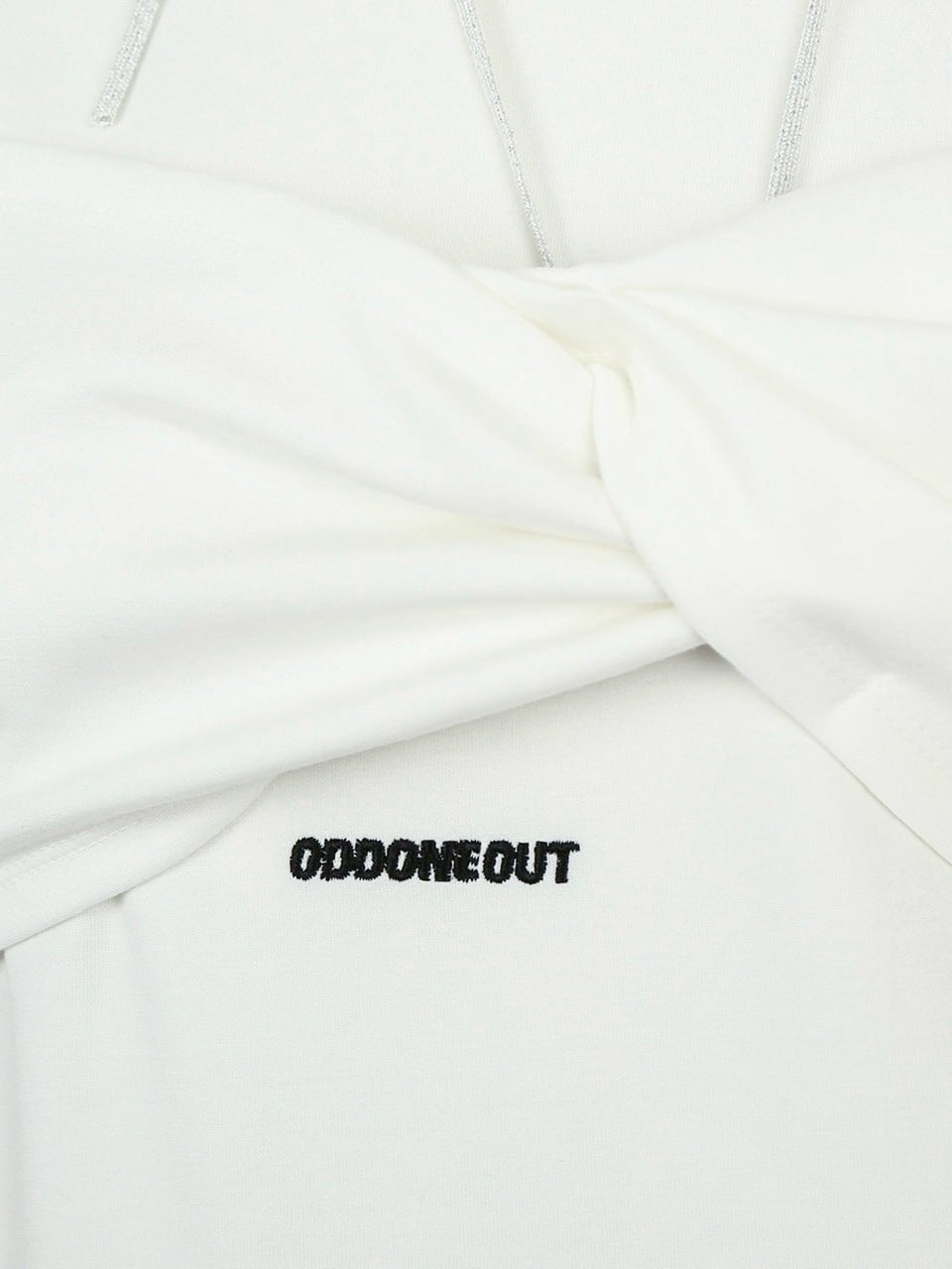 【ODDONEOUT】TWIST DRAPE STRING TOP / 【オッドワンアウト】ツイストドレープストリング半袖Tシャツ