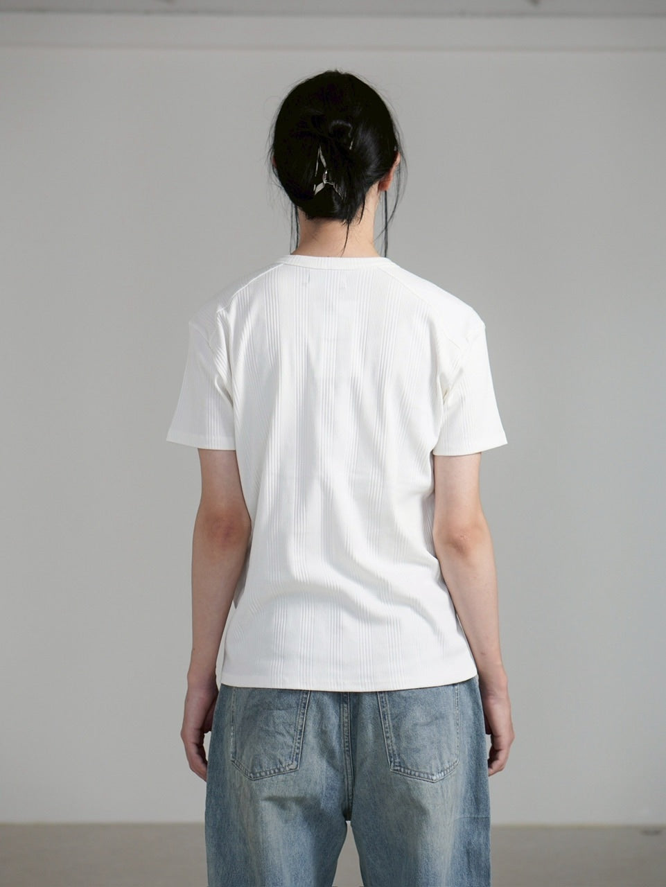 【Chikashitsu +】henry neck half sleeve tee (3color) / 【チカシツプラス】ヘンリーネック半袖Tシャツ