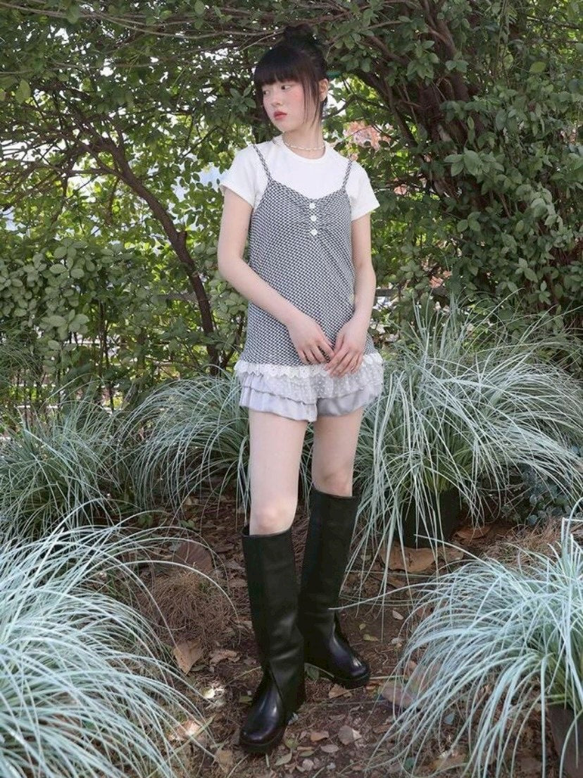 【Uglyshadow】SATIN RUFFLE PANTS