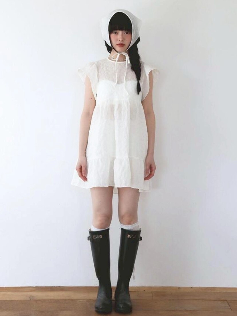 【Uglyshadow】FLOWER RUFFLE DRESS