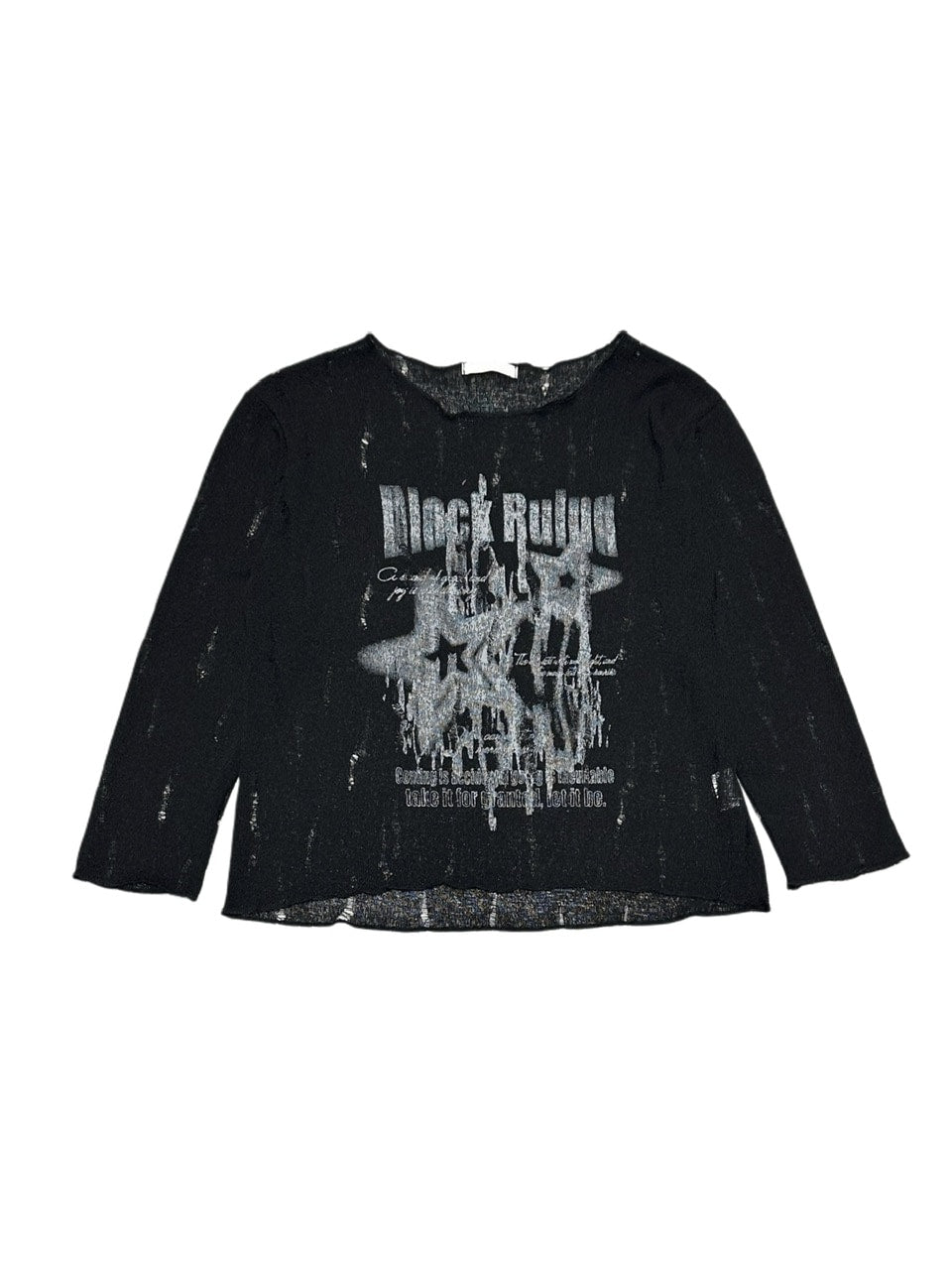 受注制【Never mind the XU】see-through damage knit (2color) / 【ネバーマインドザエックスユー】シースルーダメージサマーニット