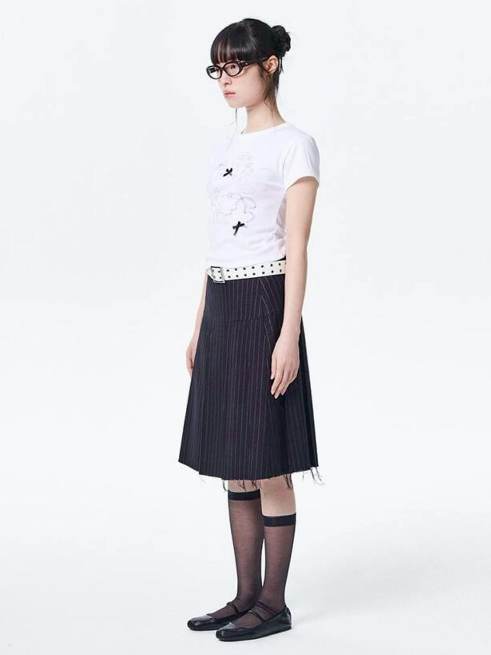 【runningHIGH】RIBBON CAT H/S TEE / 【ランニングハイ】リボンキャットプリント半袖Tシャツ