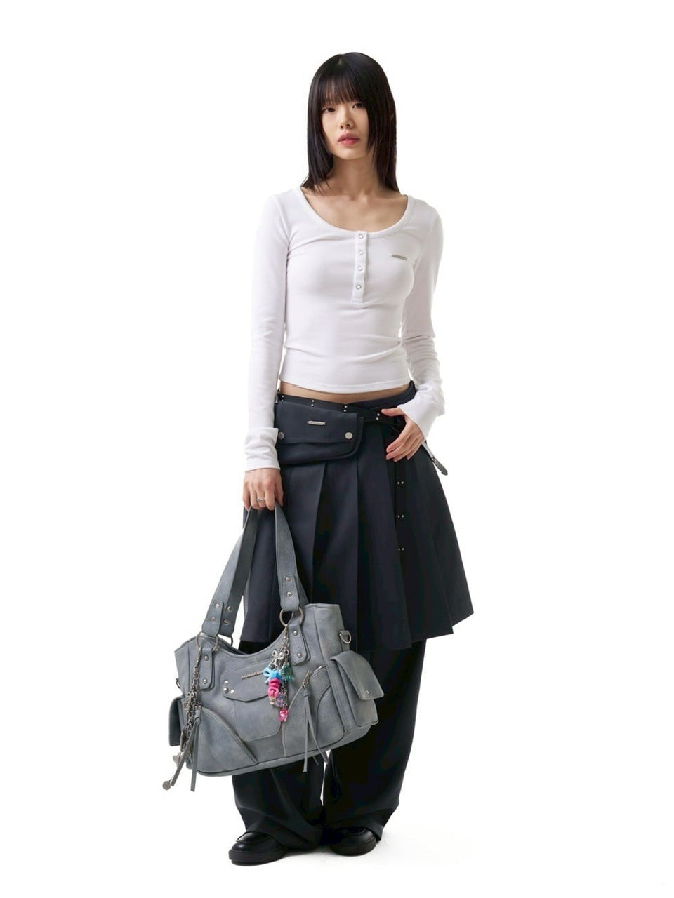 【IUGAMAKARAS】20mm Double Studded Twist Belt