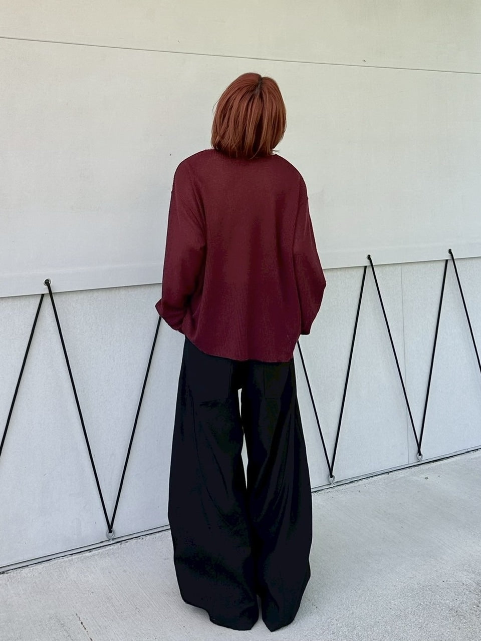 【LUV CODE】wide neck mesh knit (3color)