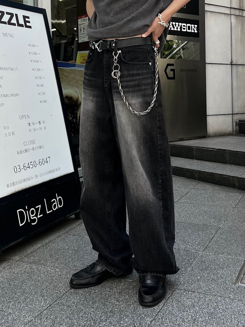 大阪店WEB限定受注制【Chikashitsu +】vintage wash semi wide denim pants 4 / 【チカシツプラス】ヴィンテージウォッシュセミワイドデニムパンツ