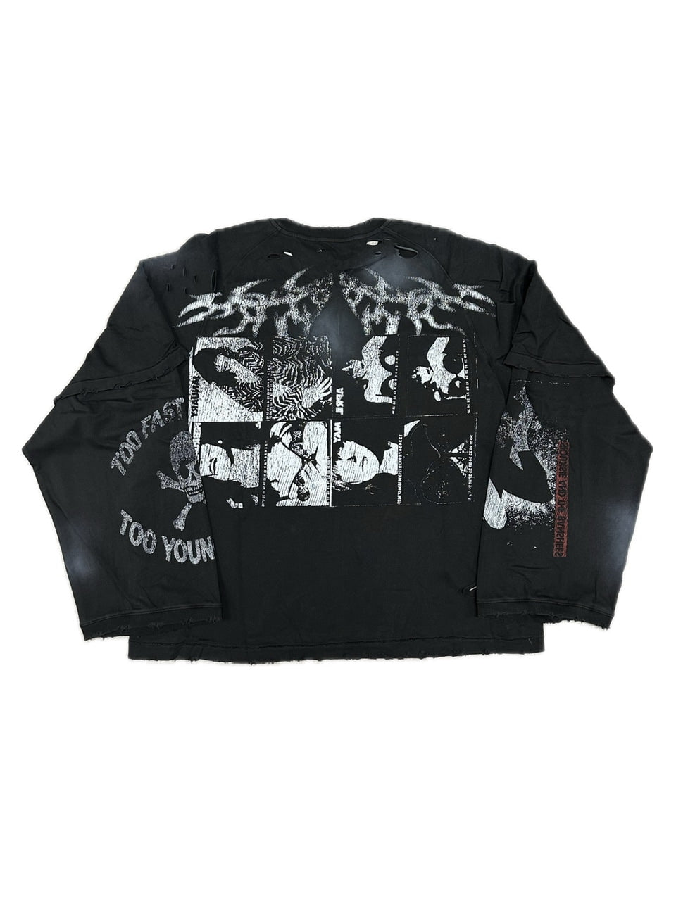 【F.V.V.O】SKELETON BROKEN HOLE T-SHIRT