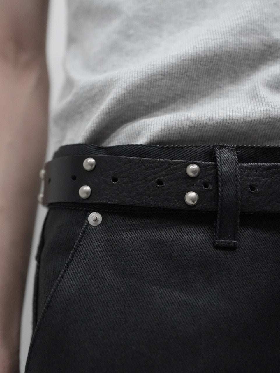 CS】STUDS LEATHER BELT – PRESSING WEB SHOP