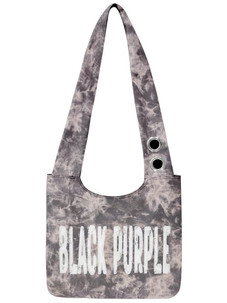 【BLACK PURPLE】Deux-Eyelet Long Handle Bag