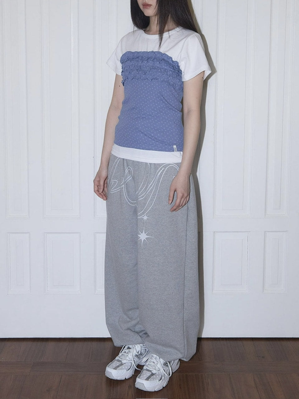 【FANCY CLUB】FLOWER FRILL TUBE TOP / 【ファンシークラブ】フラワーフリルチューブトップ