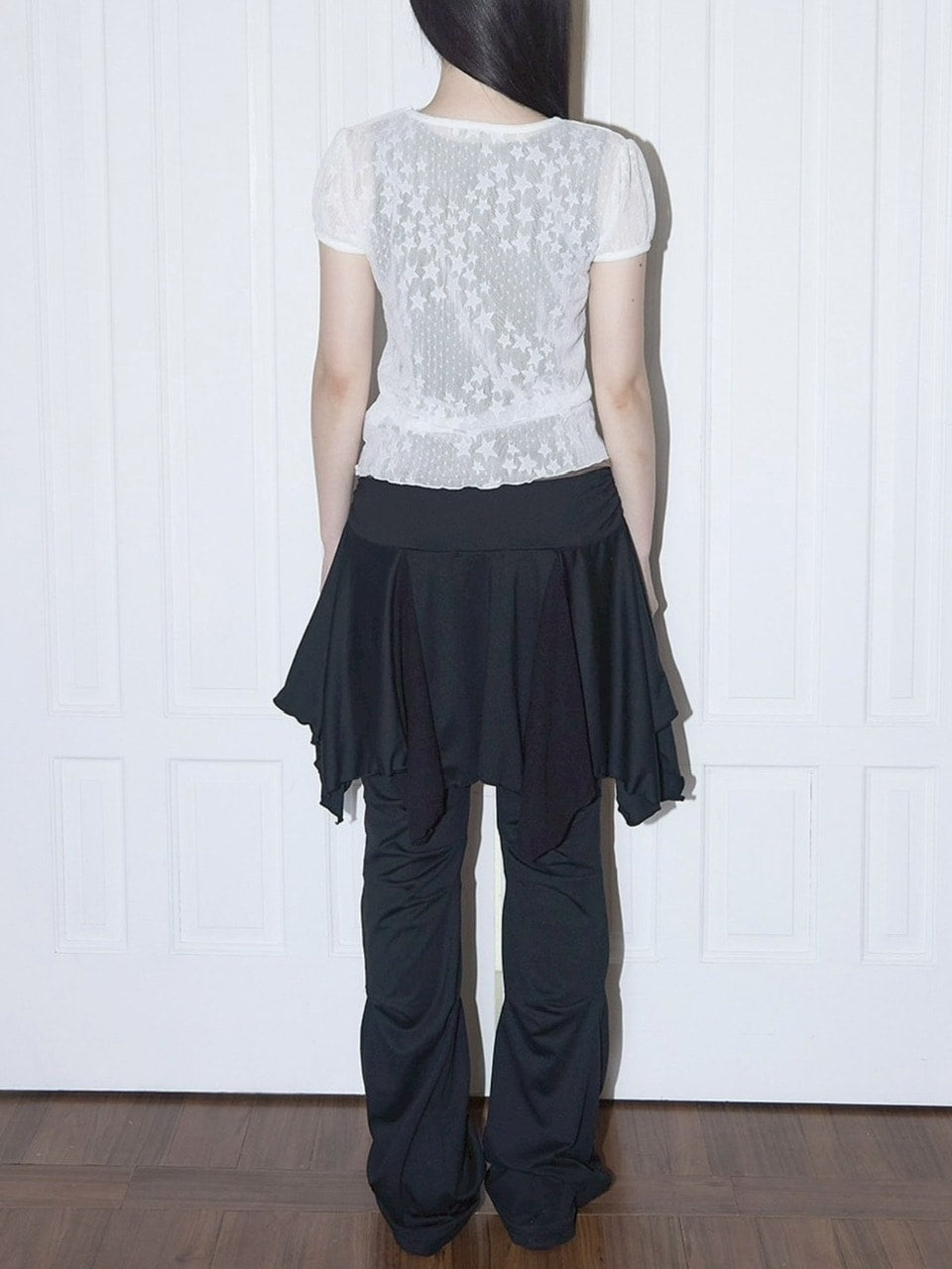 【FANCY CLUB】Wave Puff Lace Tee
