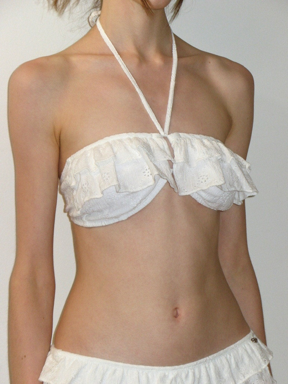 【CRANK】EYELET FRILL BIKINI SET