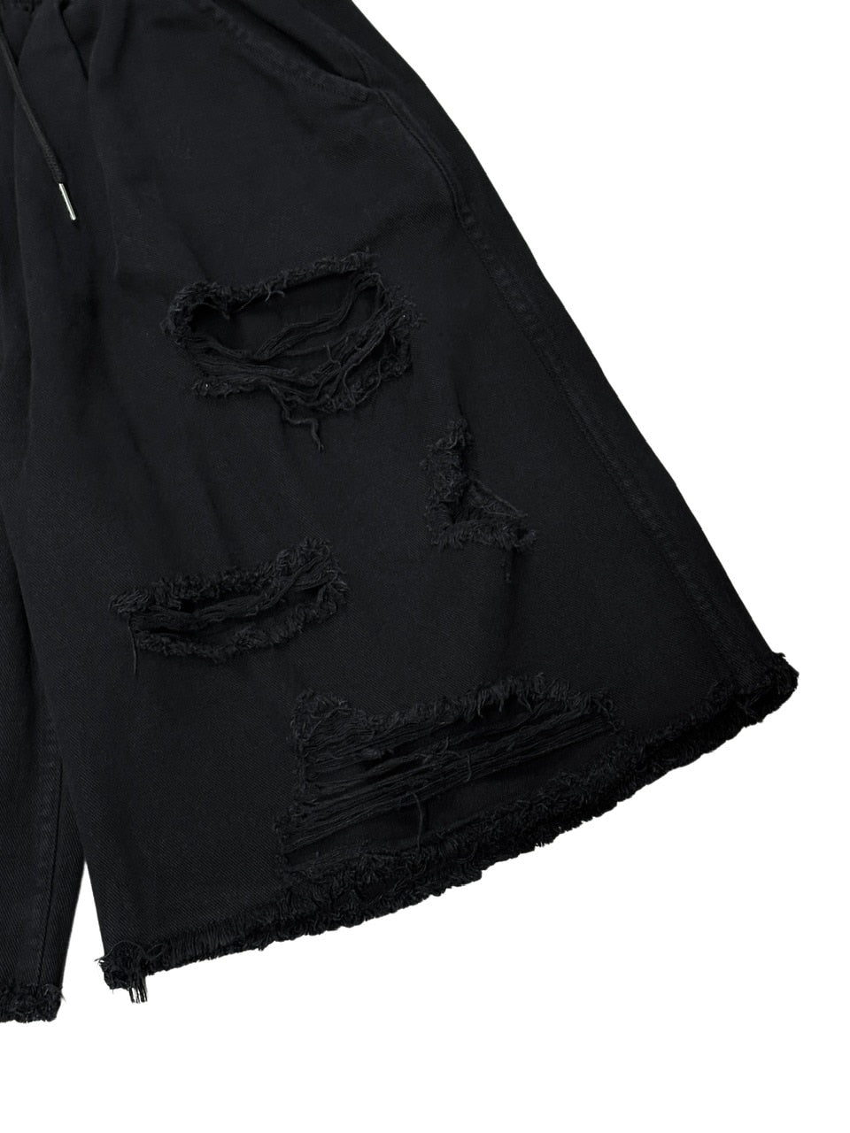 受注制【Never mind the XU】damage denim half pants