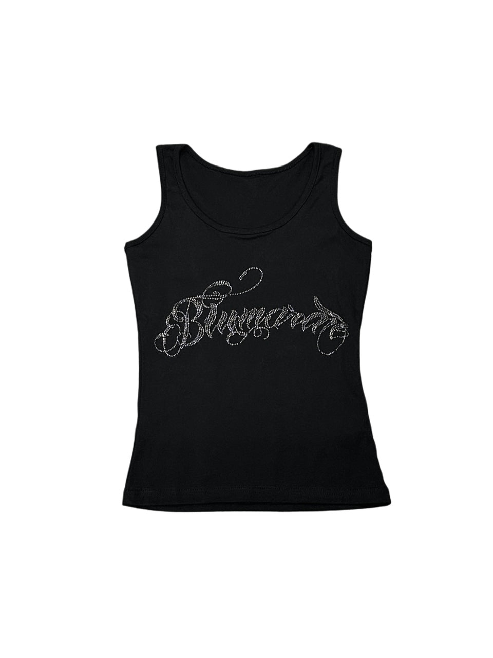 受注制【Never mind the XU】rhinestone sleeveless (3color) / 【ネバーマインドザエックスユー】ラインストーンタンクトップ