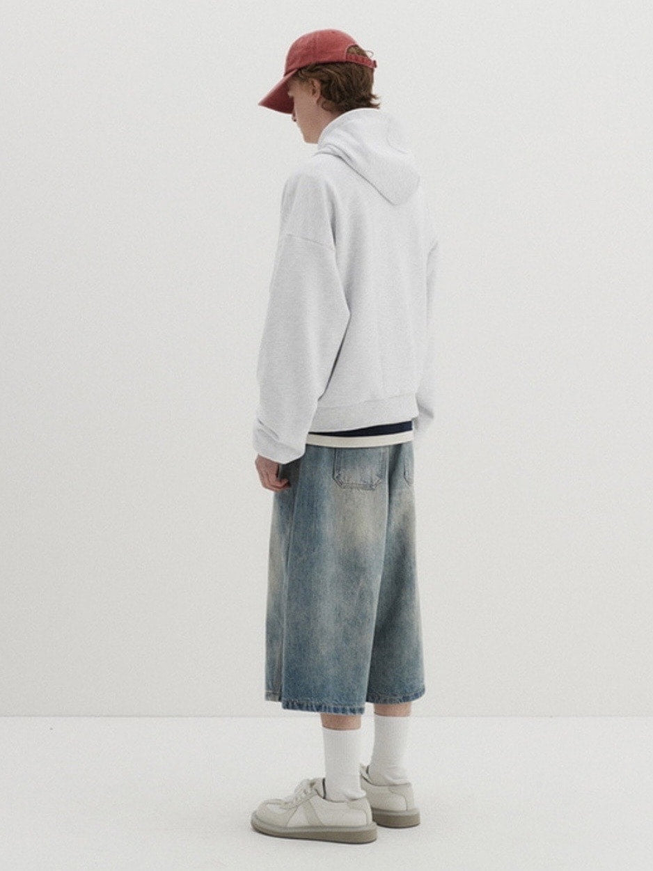 【DNSR】Curved Bermuda Denim Shorts